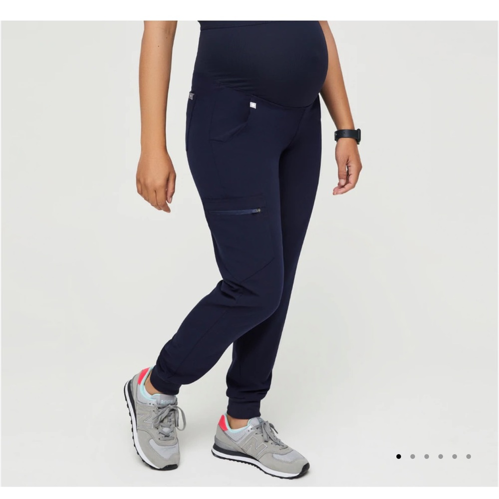 Navy Zamora™ Maternity Jogger Scrub Pants